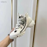 Dior Unisex CD Shoes D-Connect Sneaker White Technical Fabric Union Print (5)