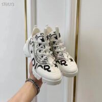 Dior Unisex CD Shoes D-Connect Sneaker White Technical Fabric Union Print (5)