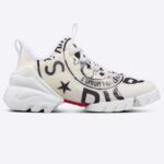 Scarpe Dior Unisex CD D-Connect Sneaker Tessuto Tecnico Bianco Stampa Union