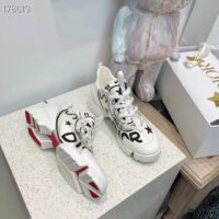Dior Unisex CD Shoes D-Connect Sneaker White Technical Fabric Union Print (5)