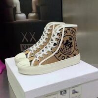 Dior Unisex CD Shoes Walk’n’Dior High-Top Sneaker Beige Jute Canvas Embroidered Union Motif (4)