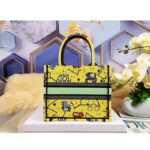Dior Unisex CD Small Book Tote Yellow Multicolor Dior Pixel Zodiac Embroidery - Image 3