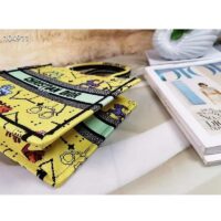 Dior Unisex CD Small Book Tote Yellow Multicolor Dior Pixel Zodiac Embroidery (5)
