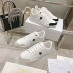 Dior Unisex Dior Star Sneaker White Calfskin Suede 'CD' Signature Black Star – Bild 7