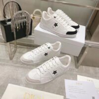Dior Unisex Dior Star Sneaker White Calfskin Suede ‘CD’ Signature Black Star (2)