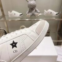 Dior Unisex Dior Star Sneaker White Calfskin Suede ‘CD’ Signature Black Star (2)