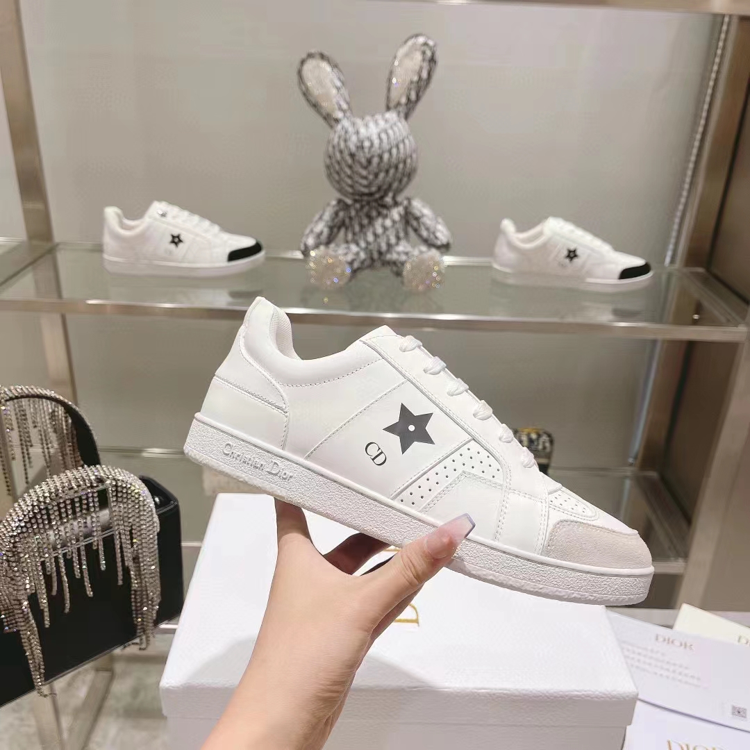 Dior Star Sneaker White Calfskin and Suede