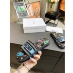 Dior Unisex Dway Slide Black Multicolor Embroidered Cotton Dior Pixel Zodiac Motif - Image 7