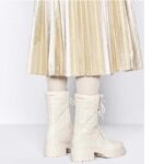 Dior Women CD D-Leader Ankle Boot White Quilted Cannage Calfskin - Bild 13