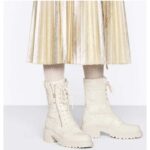 Dior Women CD D-Leader Ankle Boot White Quilted Cannage Calfskin - Bild 12