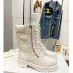 Dior Women CD D-Leader Ankle Boot White Quilted Cannage Calfskin - Bild 2