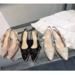 Dior Women CD J'Adior Slingback Pump Black Macramé Embroidered Cotton 6.5 Cm Heel - Imagen 8