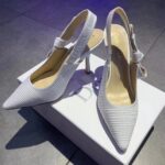 Dior Women CD J'Adior Slingback Pump White Cotton Embroidery 10 Cm Heel – Image 5