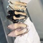 Dior Women CD J'Adior Slingback Pump White Macramé Embroidered Cotton – Bild 7