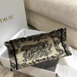 Dior Women CD Large Lady D-Lite Bag Brown Toile De Jouy Embroidery - Bild 5