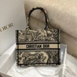 Dior Women CD Large Lady D-Lite Bag Brown Toile De Jouy Embroidery - Bild 2