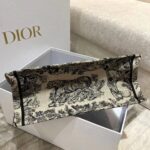 Dior Women CD Medium Book Tote Brown Toile De Jouy Embroidery - Image 6