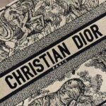 Dior Women CD Medium Book Tote Brown Toile De Jouy Embroidery - Image 7