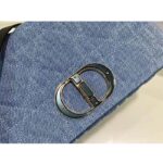 Dior Women CD Medium Dior Caro Bag Bright Blue Macrocannage Denim - Imagen 9