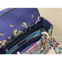 Dior Women CD Medium Lady D-Lite Bag Blue Multicolor D-Constellation Embroidery (7)