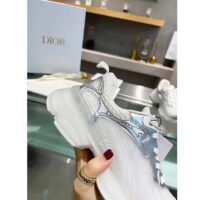 Dior Women CD Shoes Dior Vibe Sneaker White Mesh Silver Tone Technical Fabric (8)