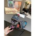 Dior Women CD Shoes Dway Slide Black Multicolor Embroidered Cotton Pixel Zodiac Motif - Imagen 5