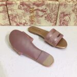 Dior Women CD Shoes Dway Slide Rose Des Vents Cotton Embroidered Metallic Thread Strass - immagine 9