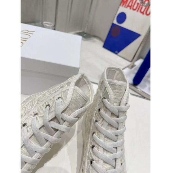 Dior Women CD Shoes Walk’n’Dior Sneaker White Macramé Embroidered Cotton (2)