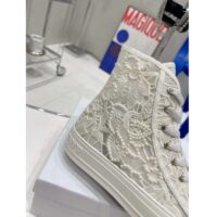 Dior Women CD Shoes Walk’n’Dior Sneaker White Macramé Embroidered Cotton (8)