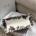 Dior Women CD Small Book Tote Latte Multicolor Dior Jardin D'Hiver Embroidery - Image 4