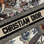 Dior Women CD Small Book Tote Latte Multicolor Dior Jardin D'Hiver Embroidery - Image 7