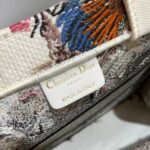 Dior Women CD Small Book Tote Latte Multicolor Dior Jardin D'Hiver Embroidery - Image 10