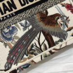 Dior Women CD Small Book Tote Latte Multicolor Dior Jardin D'Hiver Embroidery - Image 9