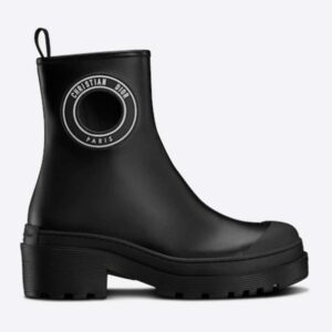 Dior Women CD Symbol Ankle Boot Black Supple Calfskin 15 Cm High