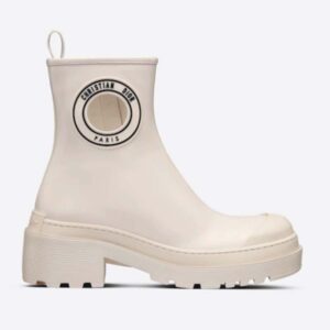 Dior Women CD Symbol Ankle Boot White Supple Calfskin 15 Cm High