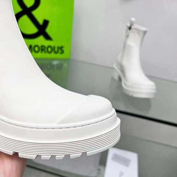 Dior Women CD Symbol Ankle Boot White Supple Calfskin 15 Cm High (4)