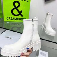 Dior Women CD Symbol Ankle Boot White Supple Calfskin 15 Cm High (2)