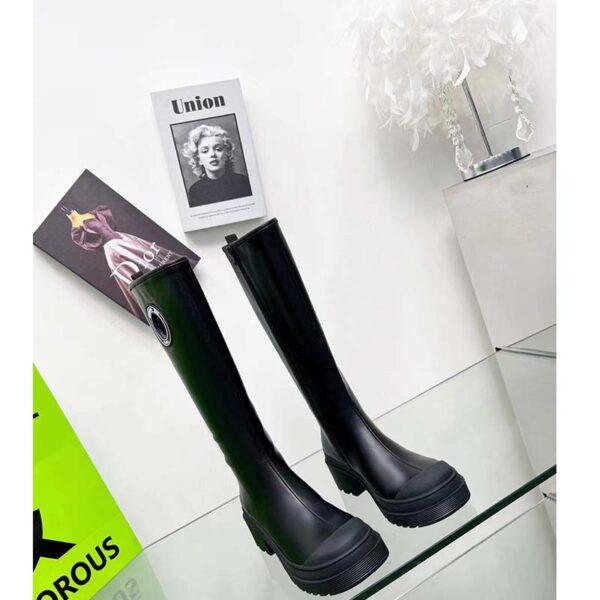 Dior Women CD Symbol Boot Black Supple Calfskin 34 cm High (1)