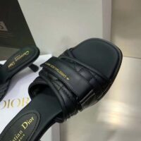 Dior Women Shoes CD Dio(r) Evolution Heeled Slide Black Quilted Cannage Calfskin (5)