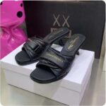 Dior Women Shoes CD Dio(r) Evolution Heeled Slide Black Quilted Cannage Calfskin - Imagen 3