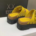 Dior Women Shoes CD Diorquake Strap Sandal Yellow Calfskin Wooden Insole - immagine 8