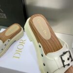 Dior Women Shoes CD Diorquake Strap Slide White Calfskin - immagine 9