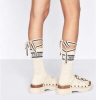 Dior Women Shoes CD Diorquake Strap Slide White Calfskin Wooden Insole (8)