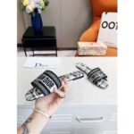 Dior Women Shoes CD Dway Slide Black White Check'n'Dior Embroidered Cotton - immagine 9