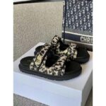 Dior Women Shoes DiorAct Slide Beige Multicolor Mizza Printed Technical Fabric - Image 7