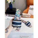 Dior Women Shoes CD Dway Slide Black Multicolor Embroidered Cotton D-Constellation Motif - Imagen 6