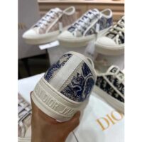 Dior Women Walk’n’Dior Sneaker Blue Toile De Jouy Embroidered Cotton (3)