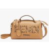 Fendi FF Women By The Way Medium Light Brown Leather Elaphe Boston Bag