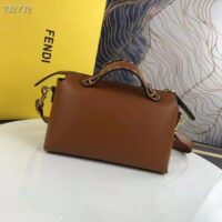 Fendi FF Women By The Way Medium Light Brown Leather Elaphe Boston Bag (1)