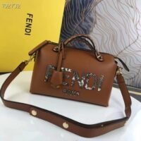 Fendi FF Women By The Way Medium Light Brown Leather Elaphe Boston Bag (1)